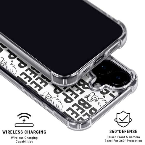 Looney Tunes Road Runner Beep Grid iPhone 17 Clear Case