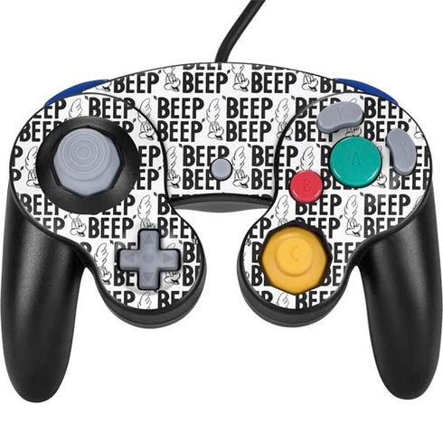 Looney Tunes Road Runner Beep Grid Nintendo GameCube Controller Skin