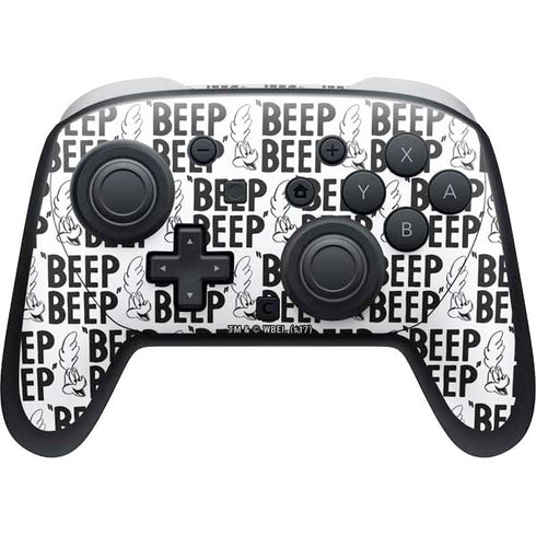 Looney Tunes Road Runner Beep Grid Nintendo Switch 2 (2025) Pro Controller Skin