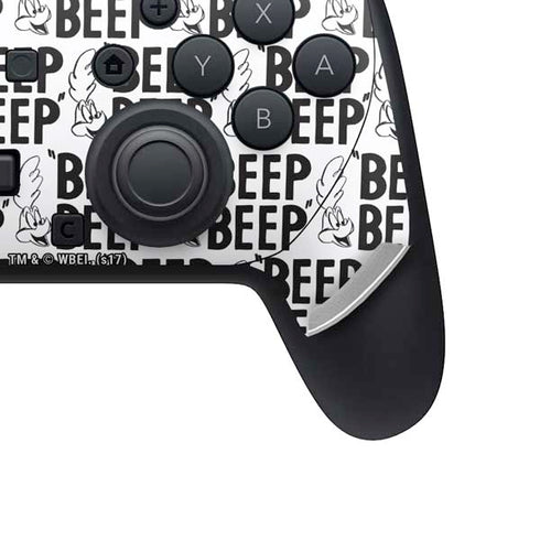 Looney Tunes Road Runner Beep Grid Nintendo Switch 2 (2025) Pro Controller Skin