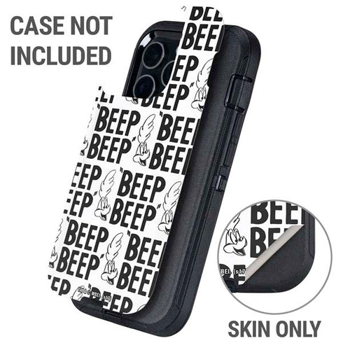 Looney Tunes Road Runner Beep Grid Otterbox Defender iPhone Skin