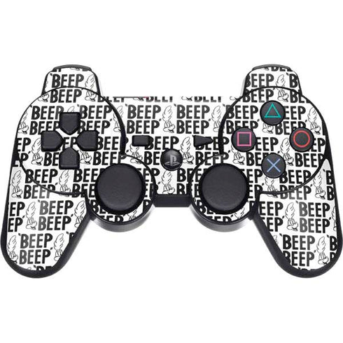 Looney Tunes Road Runner Beep Grid PS3 Dual Shock wireless controller Skin