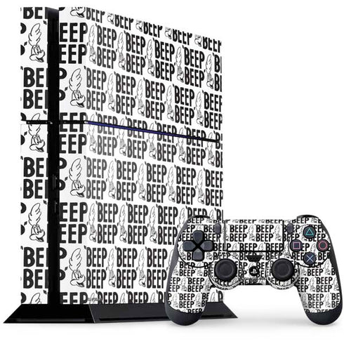 Looney Tunes Road Runner Beep Grid PlayStation PS4 Skins