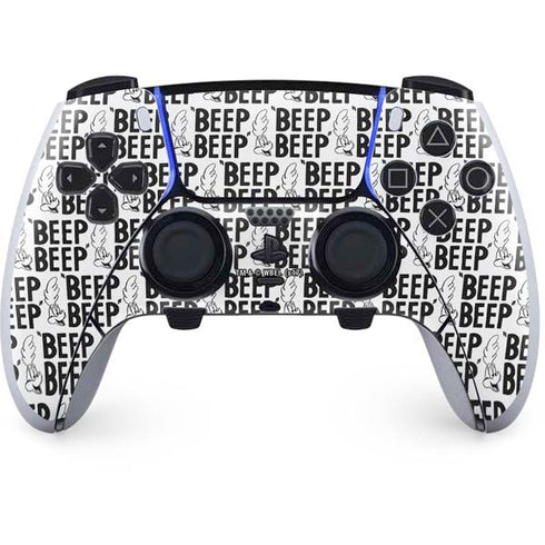 Looney Tunes Road Runner Beep Grid PS5 DualSense Edge Pro Controller Skin