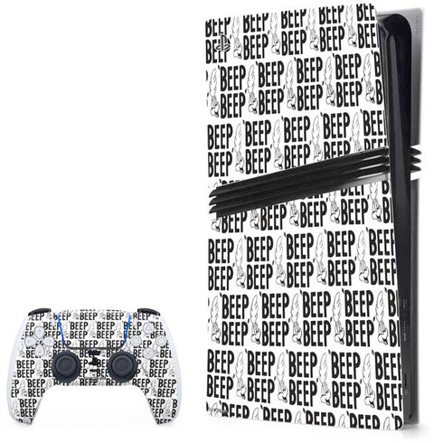 Looney Tunes Road Runner Beep Grid PS5 Pro Bundle Skin