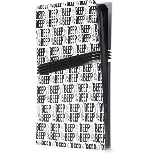 Looney Tunes Road Runner Beep Grid PS5 Pro Console Skin