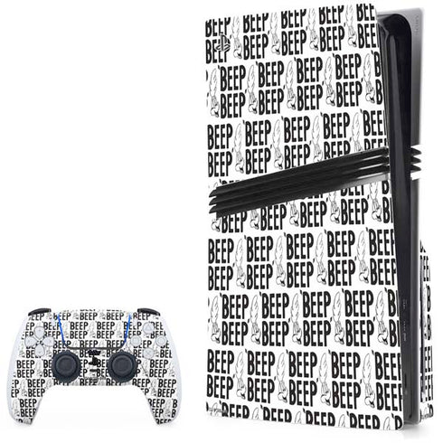 Looney Tunes Road Runner Beep Grid PlayStation PS5 Skins
