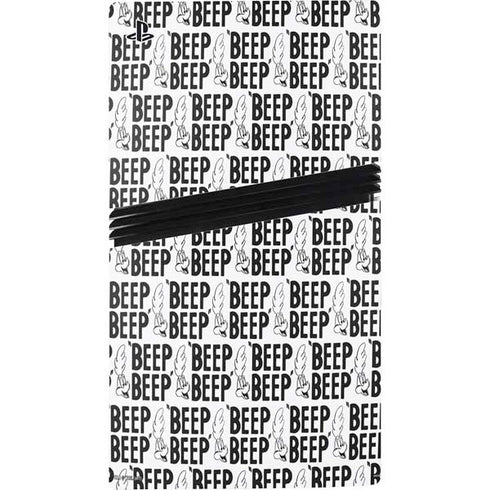 Looney Tunes Road Runner Beep Grid PS5 Pro Disk Console Skin