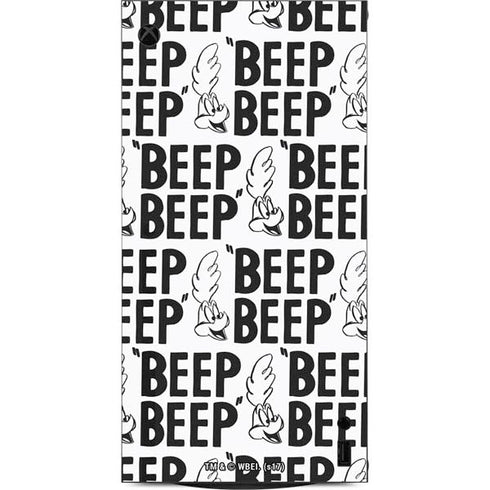 Looney Tunes Road Runner Beep Grid XBox Series X Digital Edition Console Skin