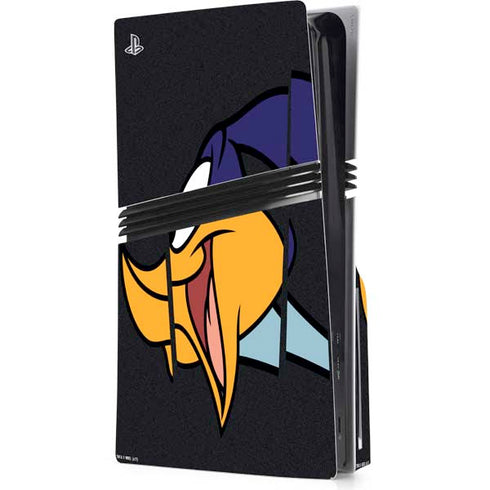 Looney Tunes Road Runner Sliced PS5 Pro Disk Console Skin