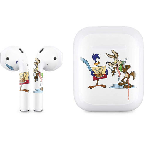 Looney Tunes Road Runner Wile E Coyote Food Apple AirPods Skin