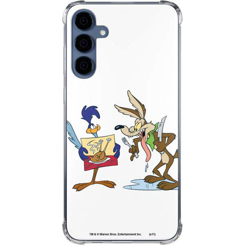 Looney Tunes Road Runner Wile E Coyote Food Galaxy A55 5G Clear Case