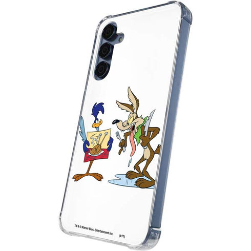 Looney Tunes Road Runner Wile E Coyote Food Galaxy A55 5G Clear Case