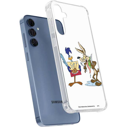 Looney Tunes Road Runner Wile E Coyote Food Galaxy A55 5G Clear Case