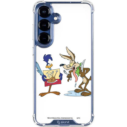 Looney Tunes Road Runner Wile E Coyote Food Galaxy S25 FE Clear Case