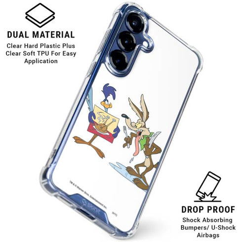 Looney Tunes Road Runner Wile E Coyote Food Galaxy S25 Plus Clear Case