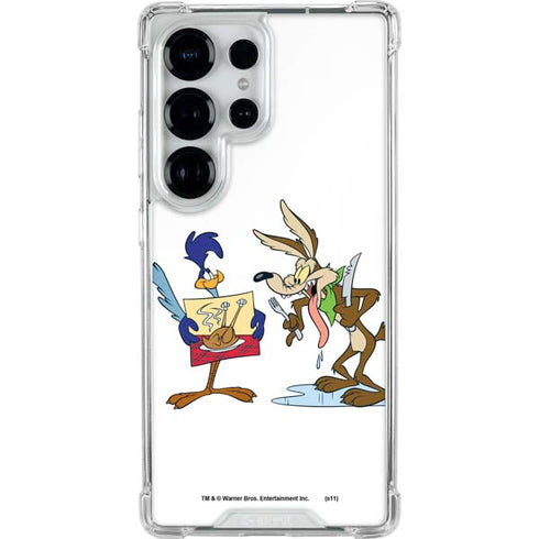 Looney Tunes Road Runner Wile E Coyote Food Galaxy S25 Ultra Clear Case