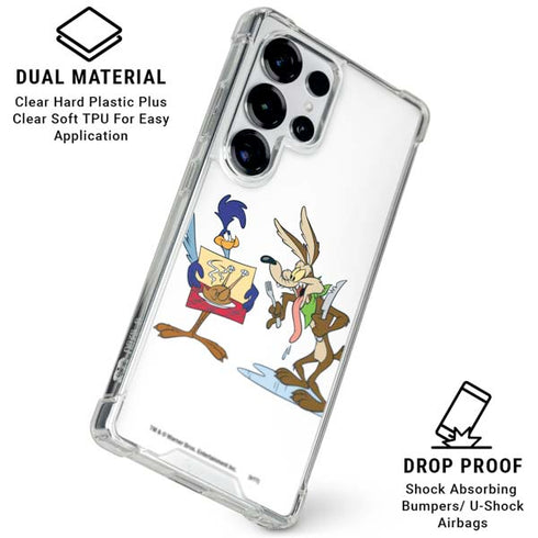 Looney Tunes Road Runner Wile E Coyote Food Galaxy S25 Ultra Clear Case