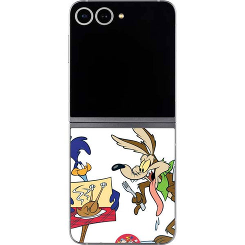 Looney Tunes Road Runner Wile E Coyote Food Galaxy Z Flip6 Skin