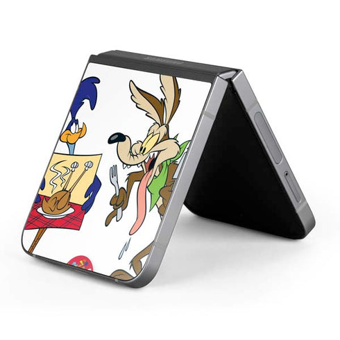 Looney Tunes Road Runner Wile E Coyote Food Galaxy Z Flip6 Skin