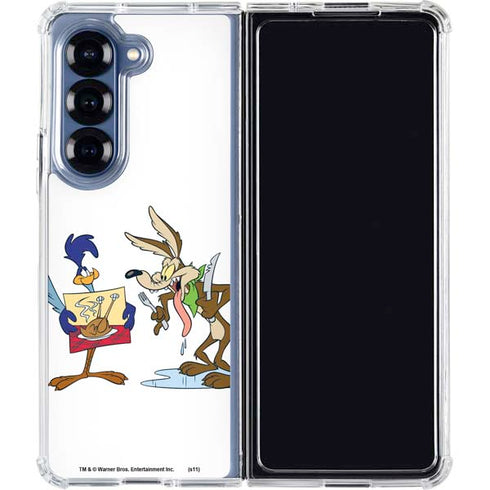 Looney Tunes Road Runner Wile E Coyote Food Galaxy Z Fold7 Clear Case