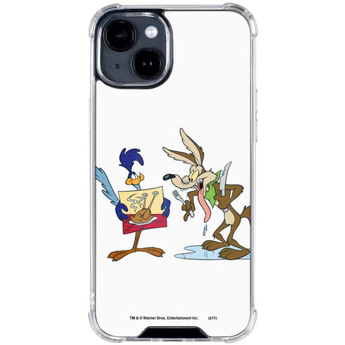 Looney Tunes Road Runner Wile E Coyote Food iPhone 15 Clear Case