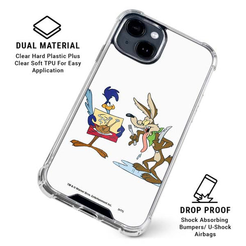 Looney Tunes Road Runner Wile E Coyote Food iPhone 15 Clear Case