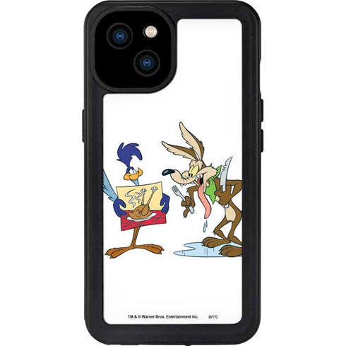 Looney Tunes Road Runner Wile E Coyote Food iPhone 15 Plus Waterproof Case