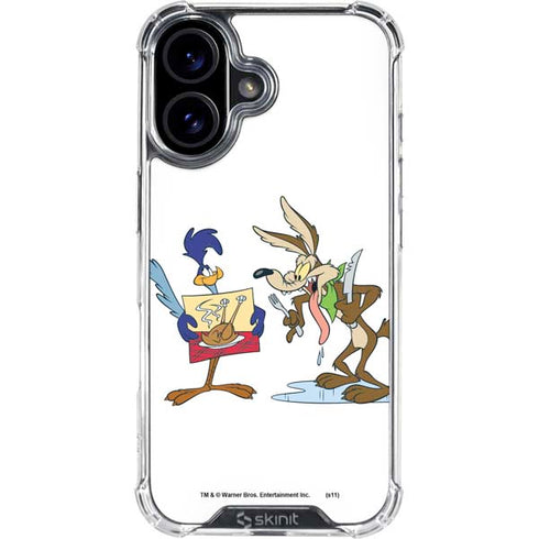 Looney Tunes Road Runner Wile E Coyote Food iPhone 16 Clear Case