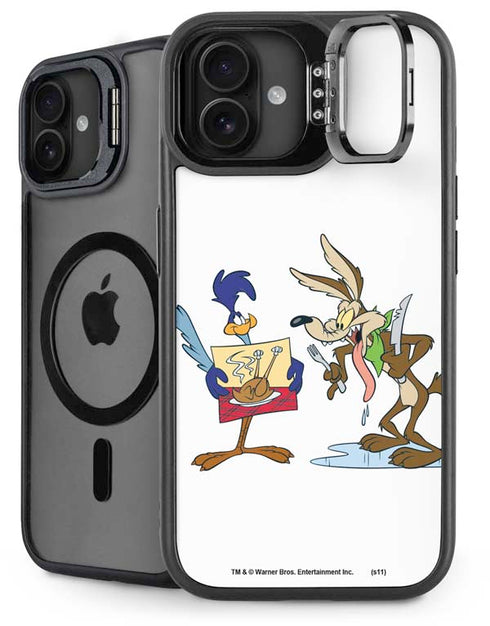 Looney Tunes Road Runner Wile E Coyote Food iPhone 16 Plus Kickstand Case