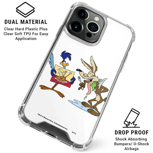 Looney Tunes Road Runner Wile E Coyote Food iPhone 16 Pro Clear Case