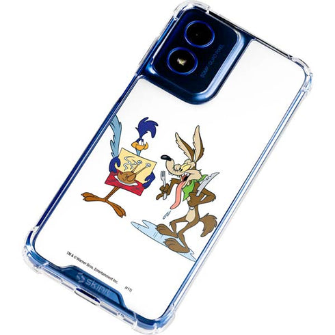 Looney Tunes Road Runner Wile E Coyote Food Moto G Play 4G (2024) Clear Case