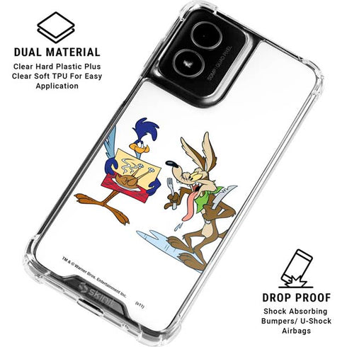 Looney Tunes Road Runner Wile E Coyote Food Moto G Power 5G (2024) Clear Case