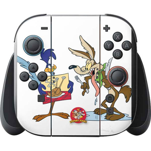 Looney Tunes Road Runner Wile E Coyote Food Nintendo Switch 2 (2025) with Joy-Con Skin