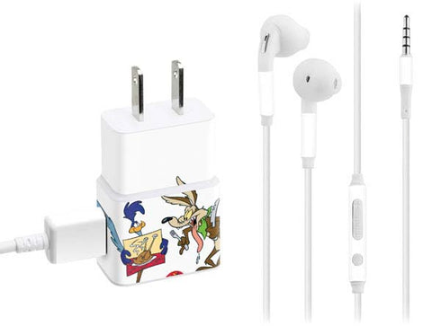 Looney Tunes Road Runner Wile E Coyote Food Phone Charger Skin