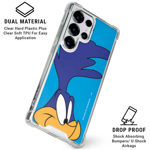 Looney Tunes Road Runner Zoomed In Galaxy S25 Ultra Clear Case
