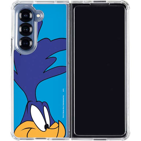 Looney Tunes Road Runner Zoomed In Galaxy Z Fold6 Clear Case