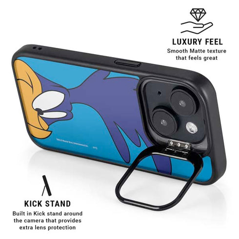 Looney Tunes Road Runner Zoomed In iPhone 14 Plus Kickstand Case