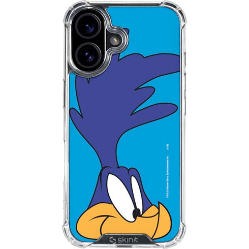 Looney Tunes Road Runner Zoomed In iPhone 16 Plus Clear Case
