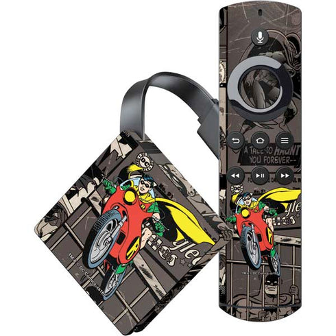 DC Comics Robin Vintage Action pose pattern Amazon Fire TV Skin