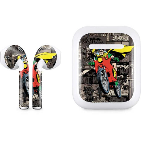 DC Comics Robin Vintage Action pose pattern Apple AirPods Skin
