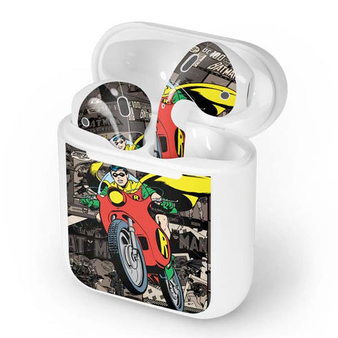 DC Comics Robin Vintage Action pose pattern Apple AirPods Skin