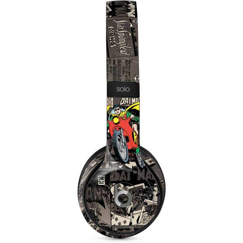 DC Comics Robin Vintage Action pose pattern Beats Solo 2 Wired Skin