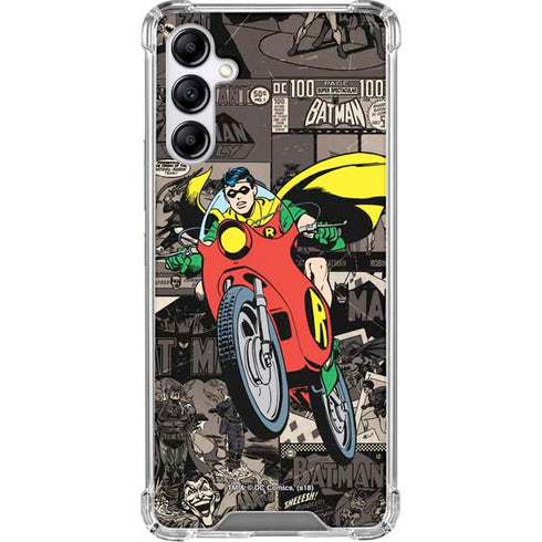 DC Comics Robin Vintage Action pose pattern Gabb Phone 4 Clear Case