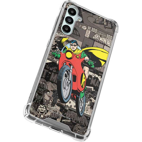 DC Comics Robin Vintage Action pose pattern Gabb Phone 4 Clear Case