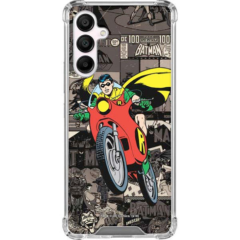 DC Comics Robin Vintage Action pose pattern Galaxy A16 5G Clear Case