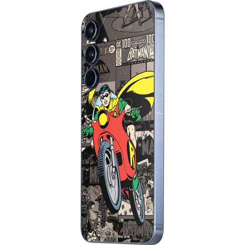 DC Comics Robin Vintage Action pose pattern Galaxy A55 5G Skin