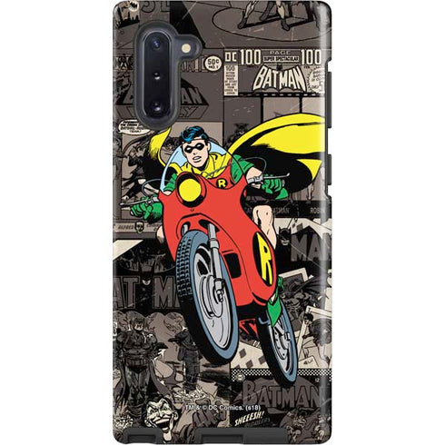DC Comics Robin Vintage Action pose pattern Galaxy Cases