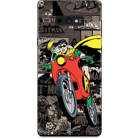 DC Comics Robin Vintage Action pose pattern Galaxy Note 9 Skin
