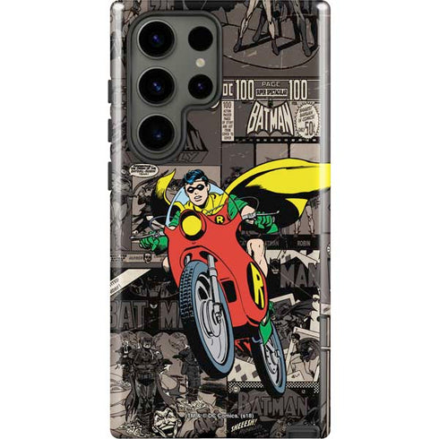 DC Comics Robin Vintage Action pose pattern Galaxy S23 Ultra Pro Case